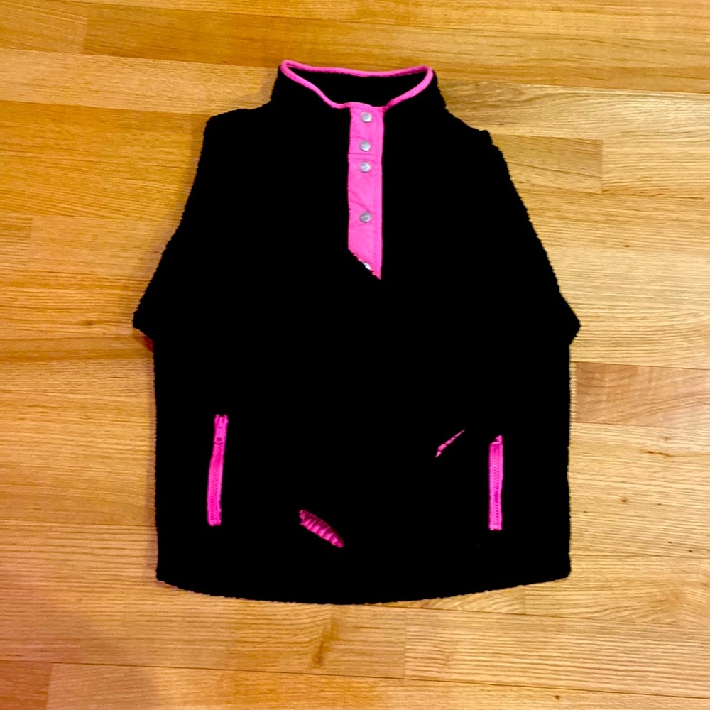 Justice Sherpa “be kind stay cozy” button up sweatshirt